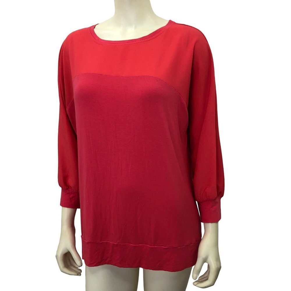 CALVIN KLEIN‎ 3/4  SLEEVE KNIT TOP LG